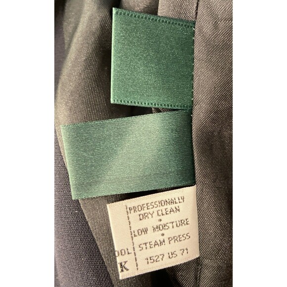 Lauren Ralph Lauren Vtg Blazer Women's 16 Navy Worsted Wool Jacket 3D Gold Crest - Picture 10 of 16